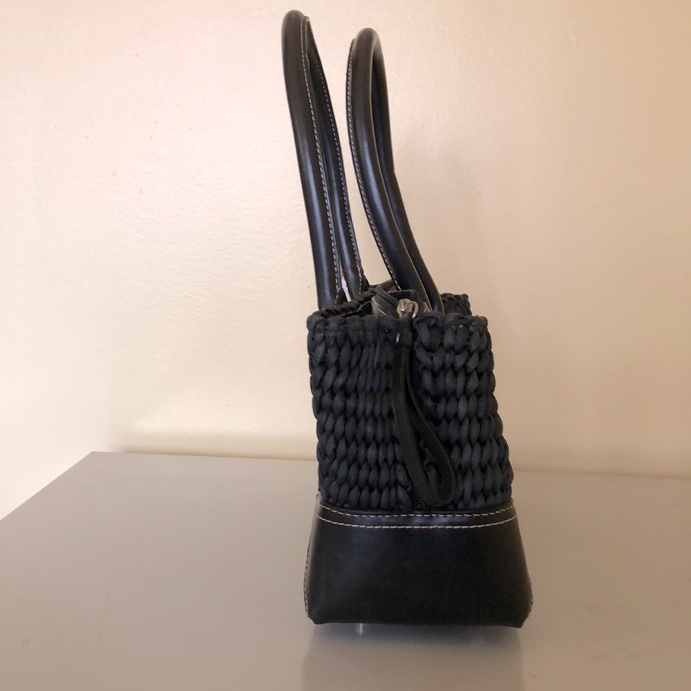 Black Woven Shoulder Bag - Picture 2 of 8